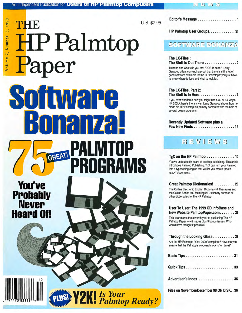 Palmtop User Groups ••