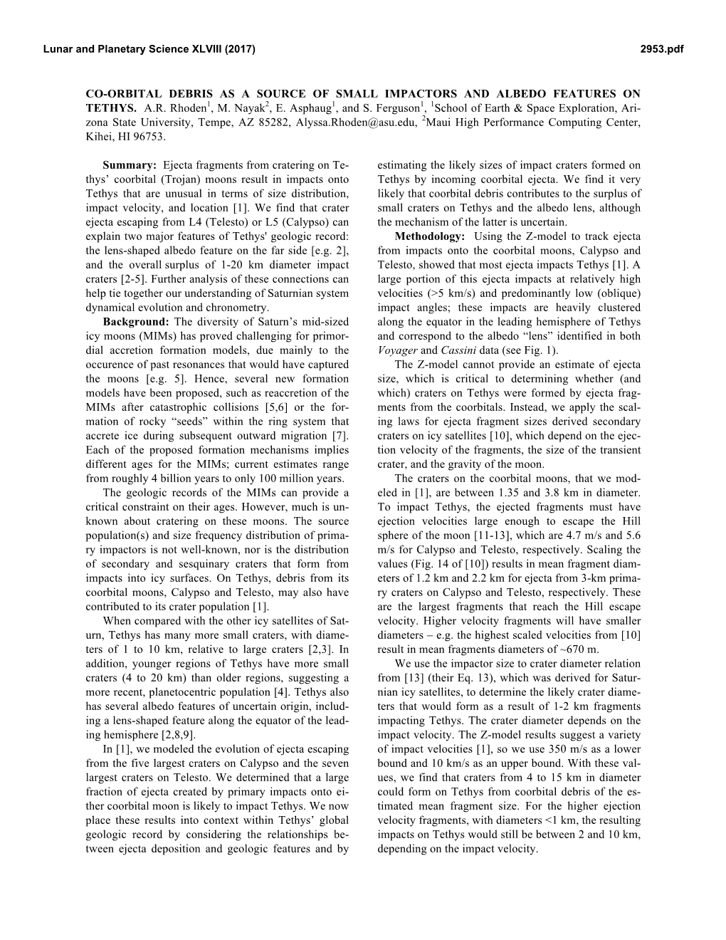 Co-Orbital Debris As a Source of Small Impactors and Albedo Features on Tethys