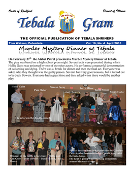 Murder Mystery Dinner at Tebala