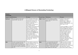 A Bilingual Glossary of Shoemaking Terminology