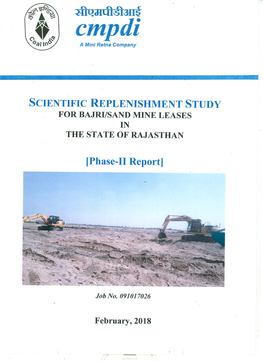 Scientific Replenishment Study of Bajri/Sand Mine Leases in Rajasthan [CMPDI Job No