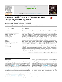 Surveying the Biodiversity of the Cryptomycota Using a Targeted PCR Approach