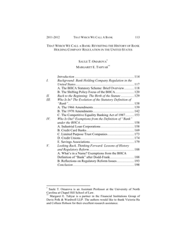 Revisiting the History of Bank Holding Company Regulation in the United States