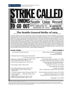 The 1919 Seattle General Strike