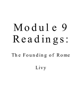 The Founding of Rome Livy