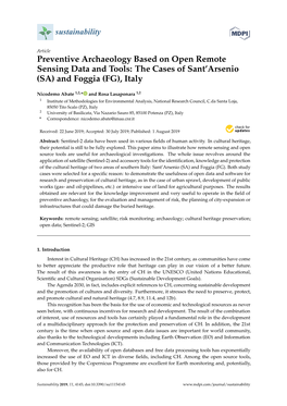 The Cases of Sant'arsenio (SA) and Foggia (FG), Italy