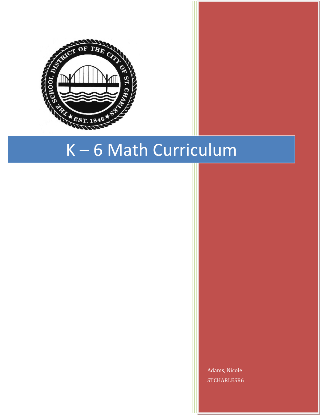 K – 6 Math Curriculum
