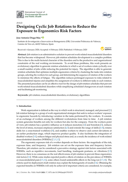 Designing Cyclic Job Rotations to Reduce the Exposure to Ergonomics Risk Factors