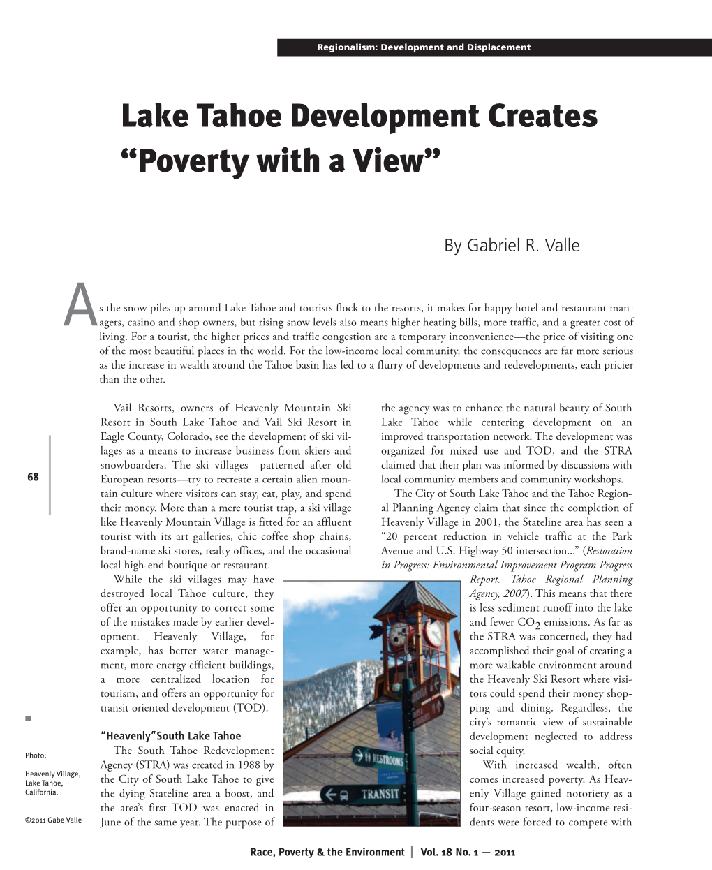 Lake Tahoe Development Creates “Poverty with a View”