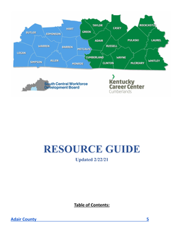 23 County Community Support and Resource Guide
