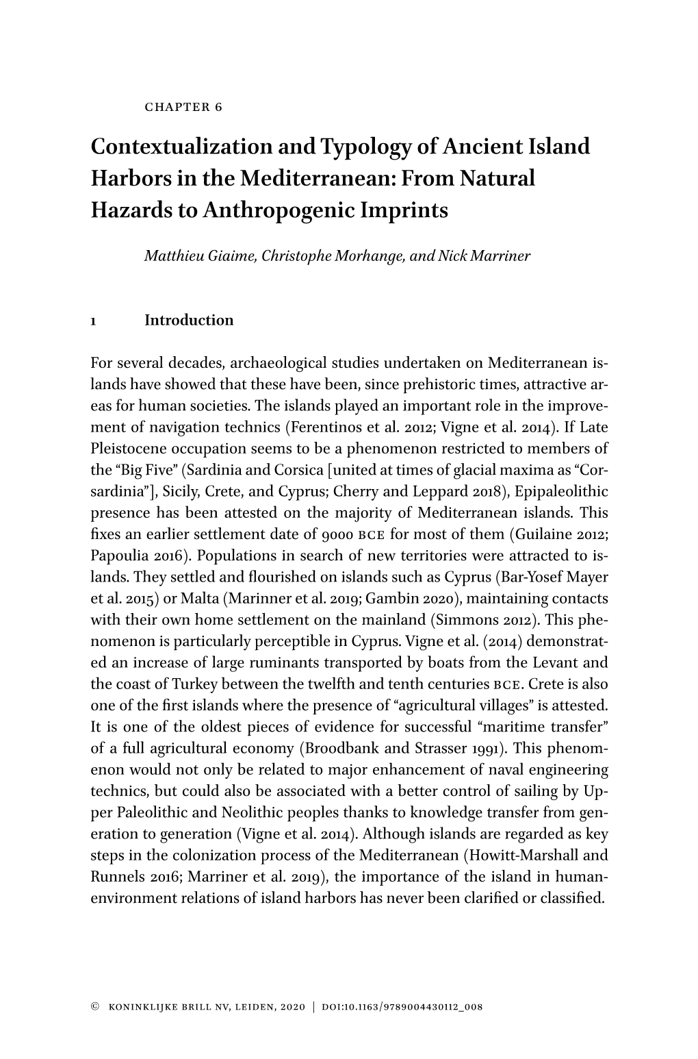 Contextualization and Typology of Ancient Island Harbors in the Mediterranean: from Natural Hazards to Anthropogenic Imprints