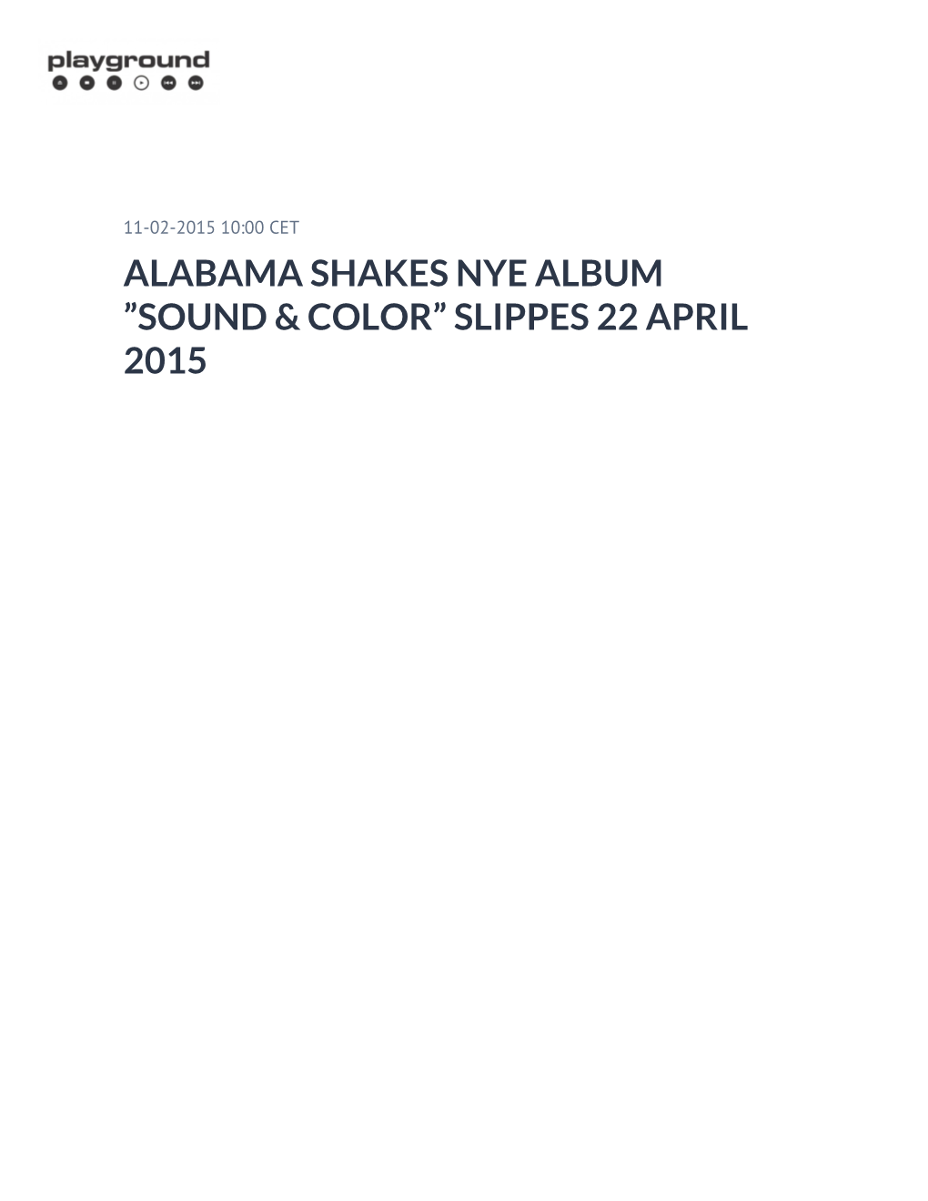 Alabama Shakes Nye Album ”Sound & Color”
