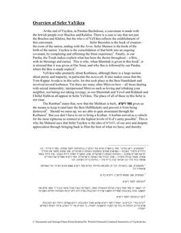 Summaries of Sefer Vayikra