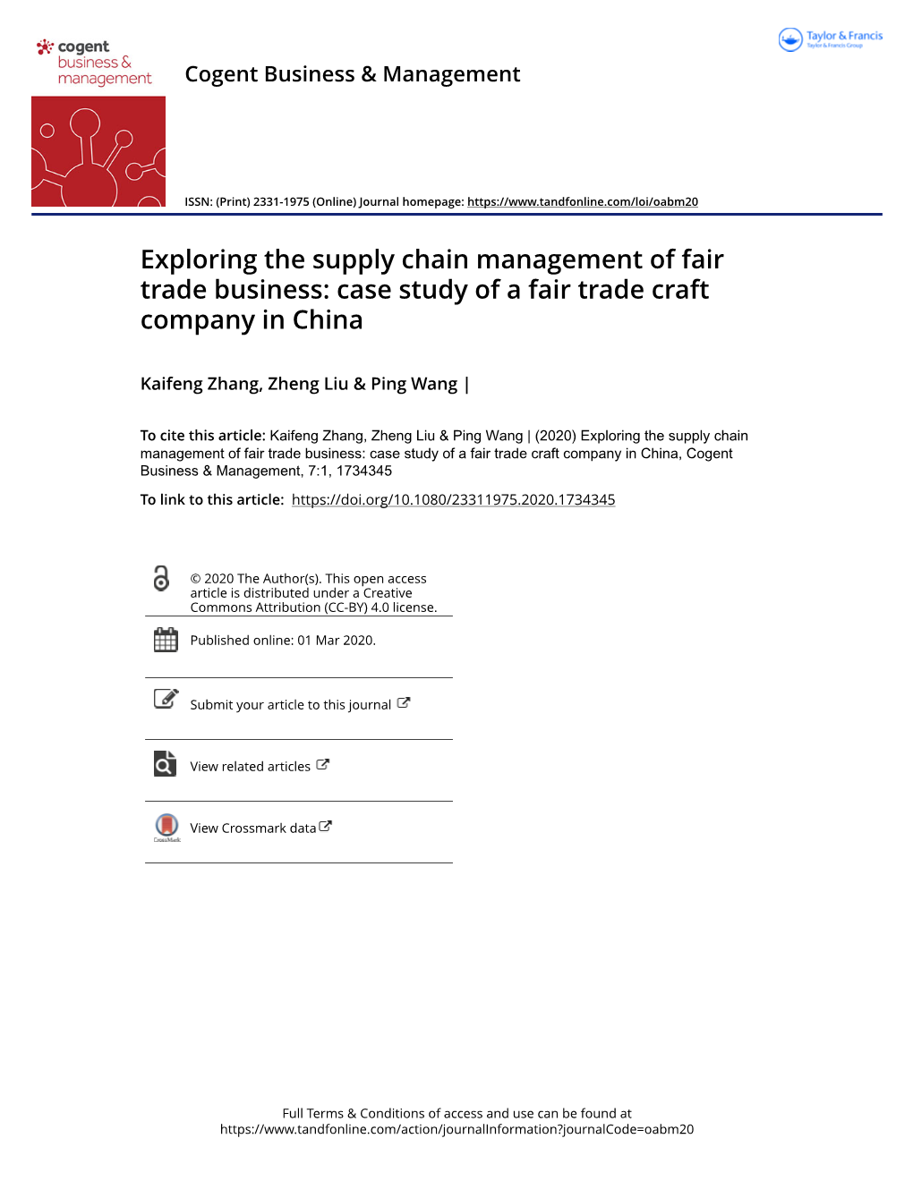 Case Study of a Fair Trade Craft Company in China