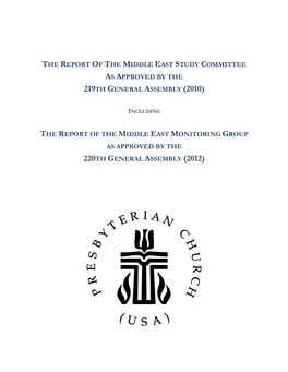 Reports of Middle East Study Committee (2010) and Middle East