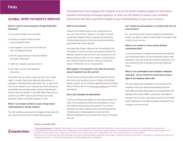 Global Wire Payments Service Distribution and Other Payments Related to Your Shareholdings, in Your Local Currency*