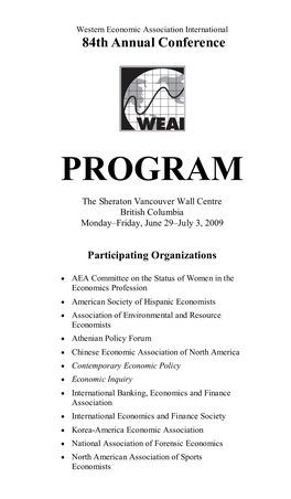 WEAI Program 2009