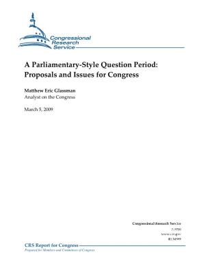 A Parliamentary-Style Question Period in Congress