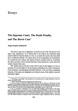 The Supreme Court, the Death Penalty, and the Harris Case*