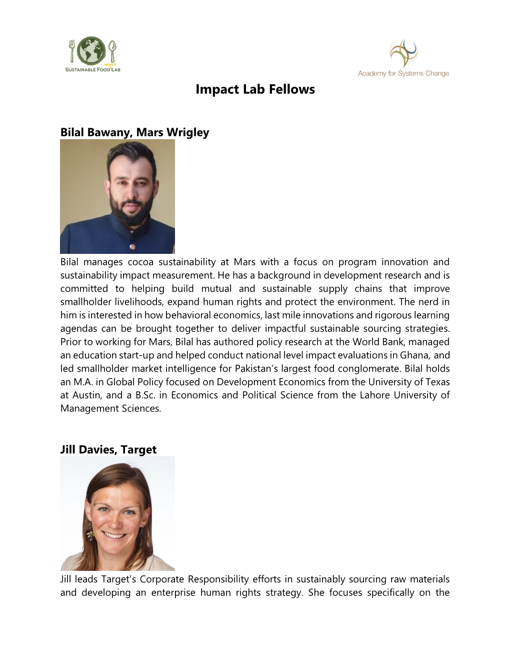 Impact Lab Fellows