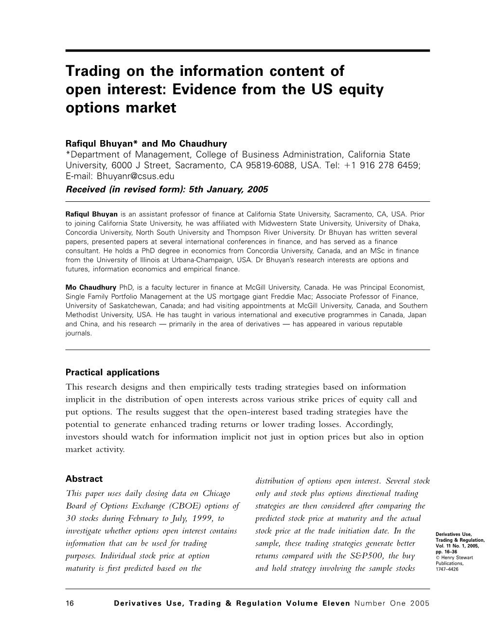 Trading on the Information Content of Open Interest: Evidence from the US Equity Options Market