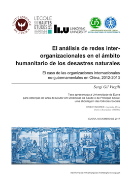 El Análisis De Redes Inter- Organizacionales En El Ámbito Humanitario De Los Desastres Naturales