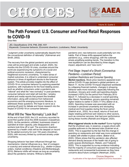 US Consumer and Food Retail Responses to COVID-19