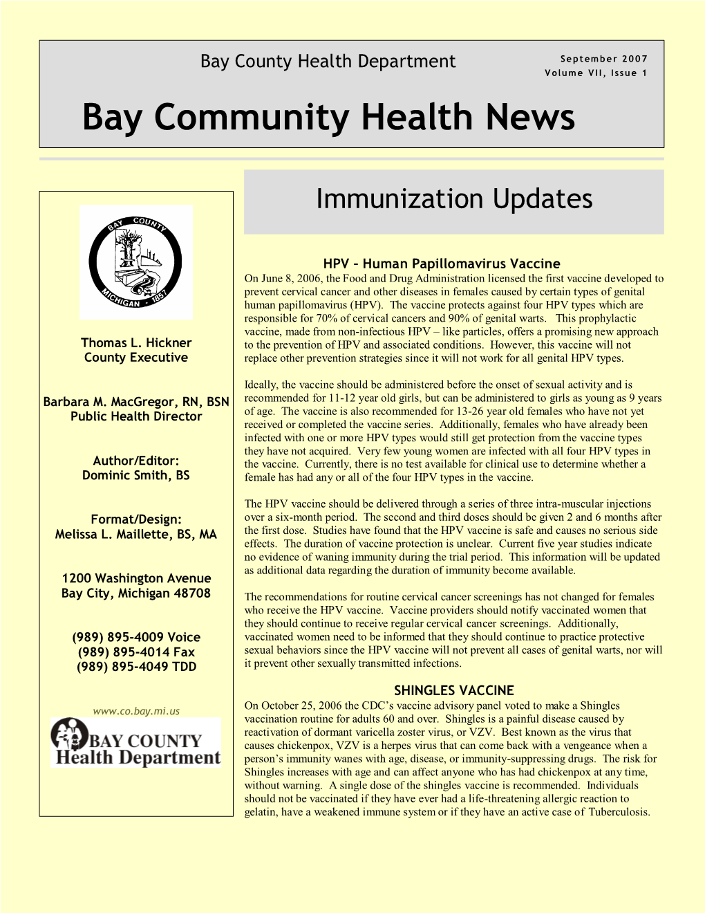 Bay Community Health News