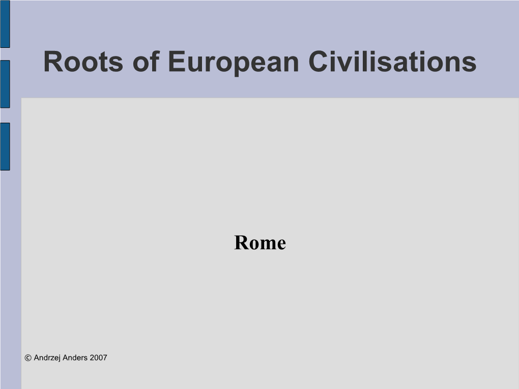 Roots of European Civilisations