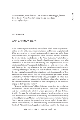 Kofi Annan's Haiti