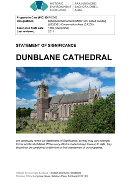Dunblane Cathedral Statement of Significance