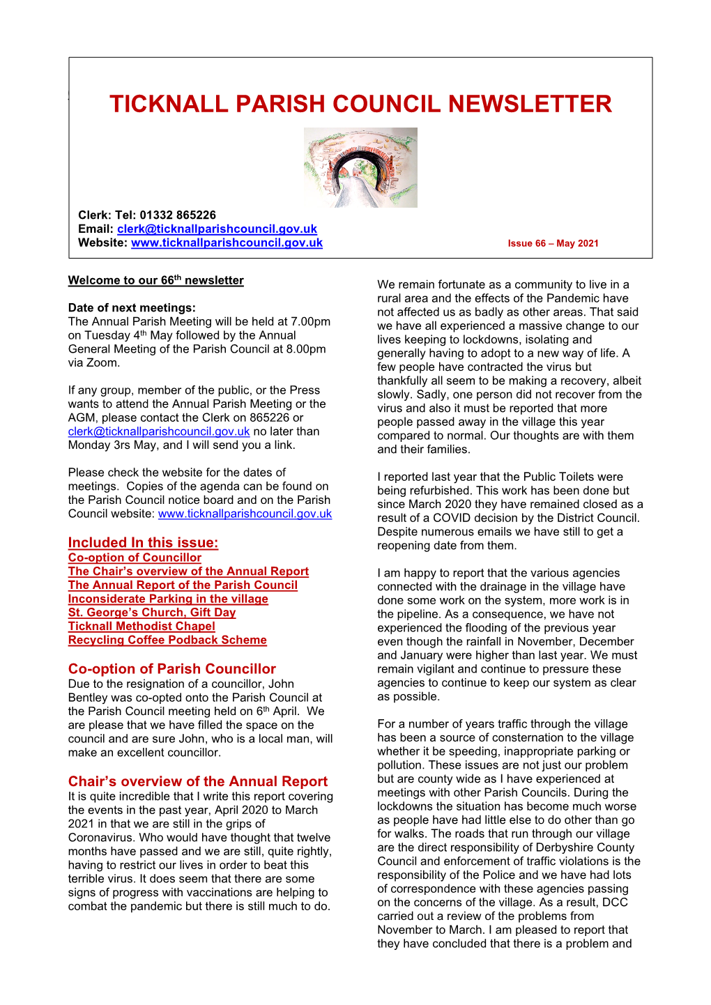 Ticknall Parish Council Newsletter