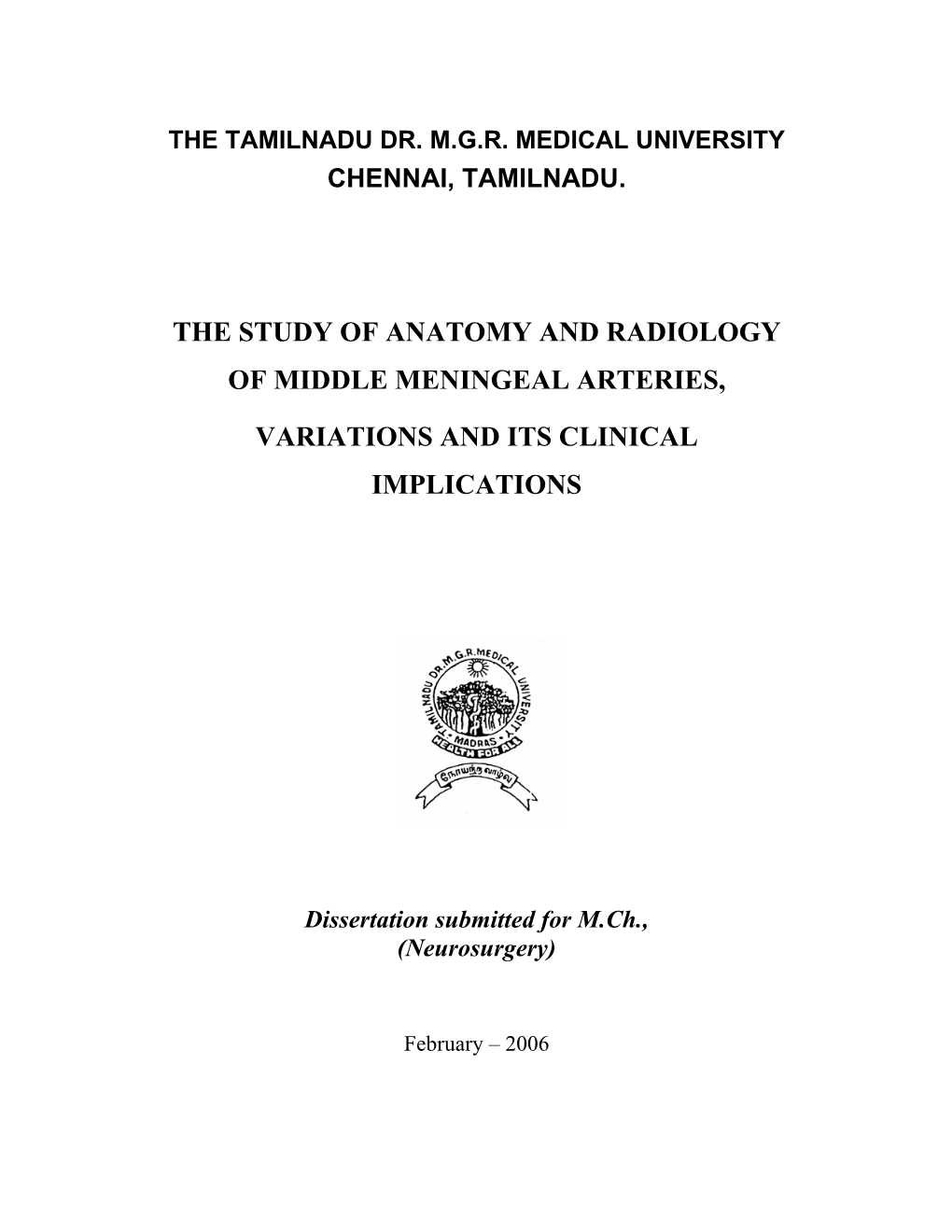 The Study of Anatomy and Radiology of Middle Meningeal Arteries