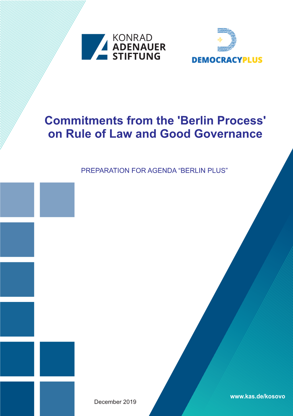 Commitments from the 'Berlin Process' on Rule of Law and Good Governance