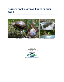Gastropod Surveys of Three Creeks 2015