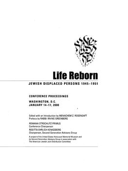 Life Reborn JEWISH DISPLACED PERSONS 1945-1951