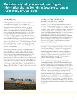 Case Study of Oyu Tolgoi