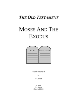Old Testament Bible Class Curriculum