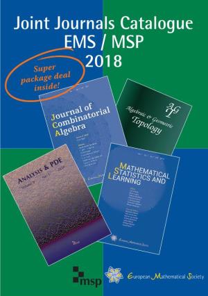 Joint Journals Catalogue EMS / MSP 2018