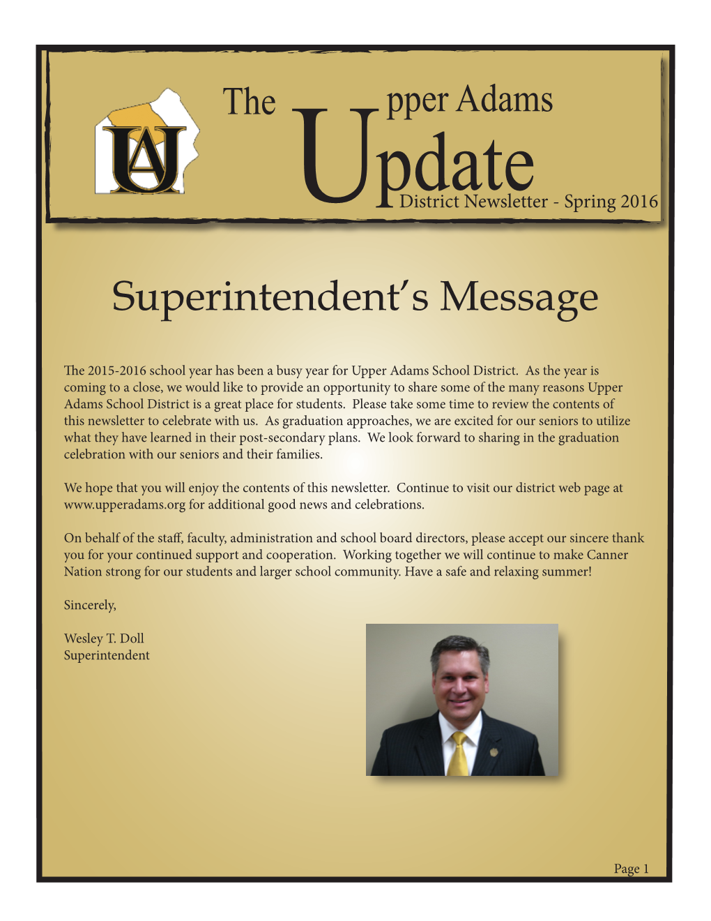 Superintendent's Message