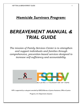 Bereavement Manual & Trial Guide