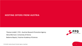 The Austrian Research Promotion Agency