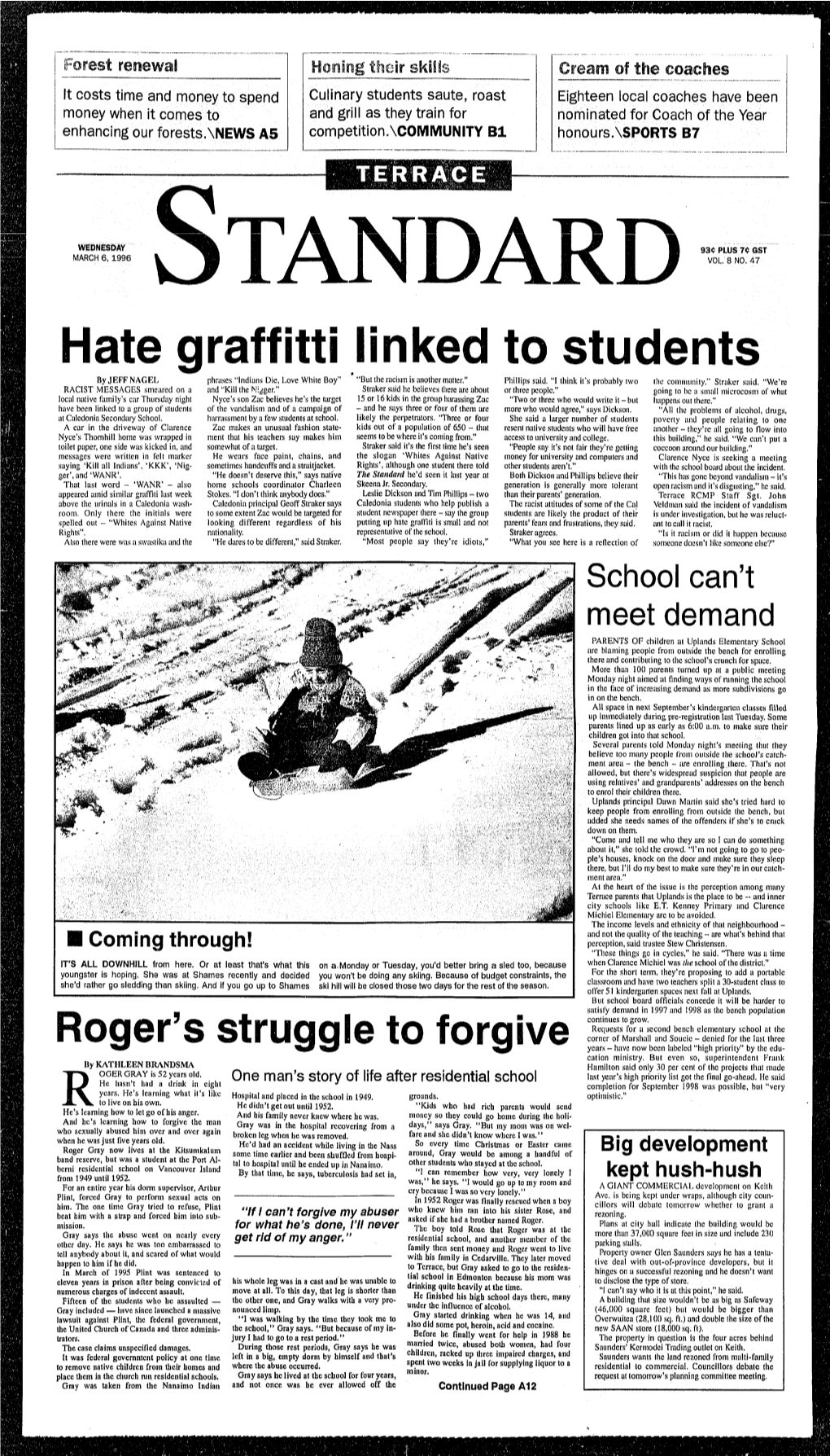 Hate Graffitti Linked to Students #. ~