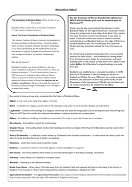 Y10 History 1. Why Build an Abbey