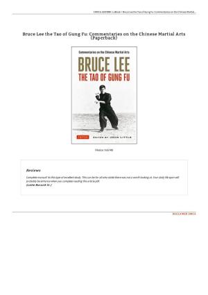 Find Doc \\ Bruce Lee the Tao of Gung Fu: Commentaries on the Chinese