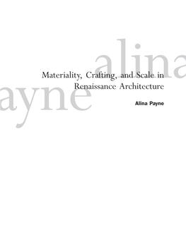 Aynemateriality, Crafting, and Scale in Renaissance