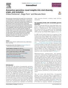 Arenavirus Genomics: Novel Insights Into Viral Diversity, Origin, and Evolution