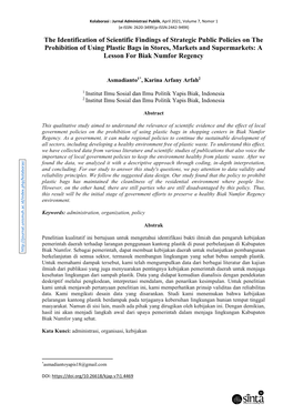 The Identification of Scientific Findings of Strategic Public Policies on The