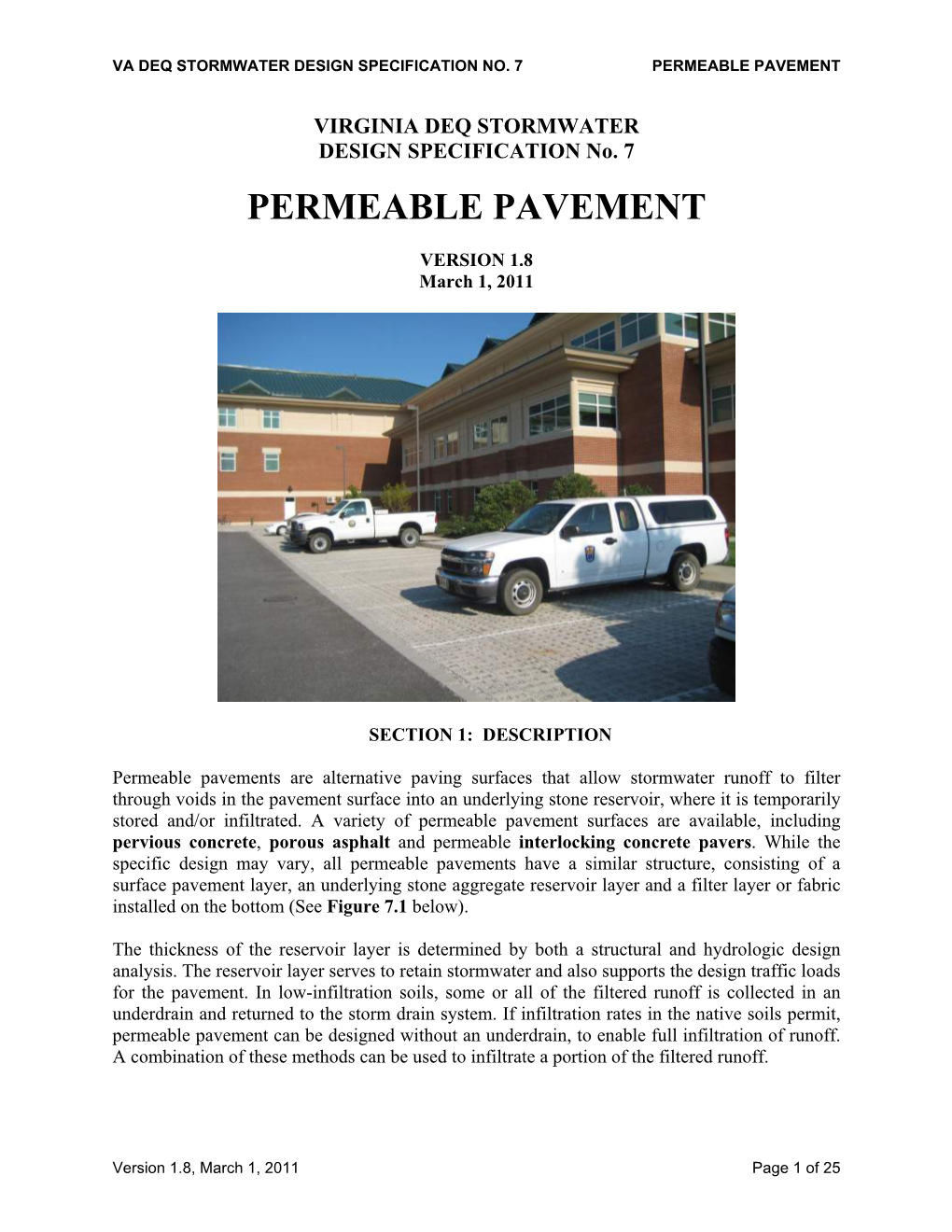 Permeable Pavement