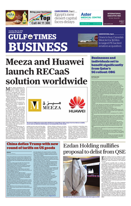 Meeza and Huawei Launch Recaas Solution Worldwide